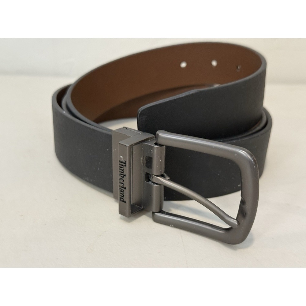 Timberland Men Reversible Leather Belt Brown Black Cut-to-fit‎ Size 32-44